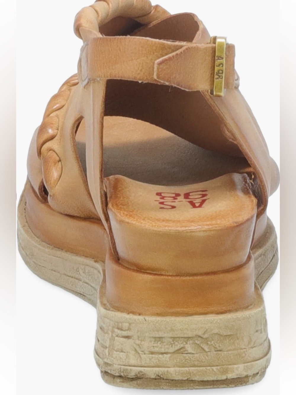 NWT A.S.98 LUMY PLATFORM LEATHER SANDAL IN CAMEL COLOR SIZE EU39/US9 - Picture 9 of 15